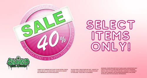 40% Off Select Items!